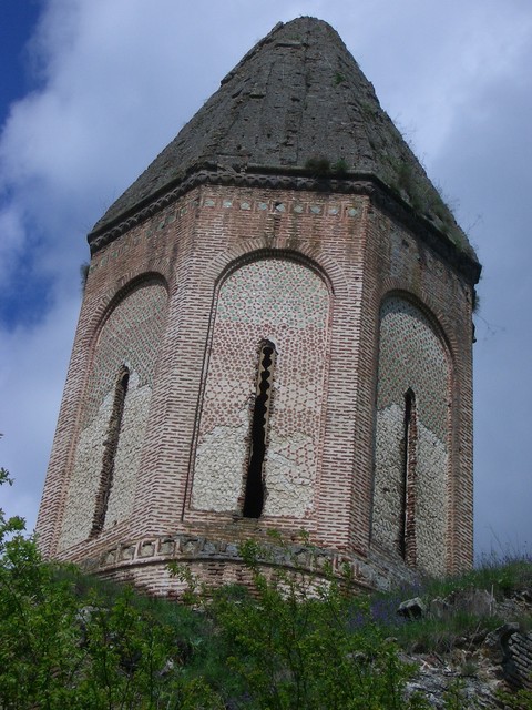 Church tower with glazed tiles