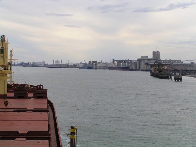 Puerto Ingeniero White, a major Argentine grain export place