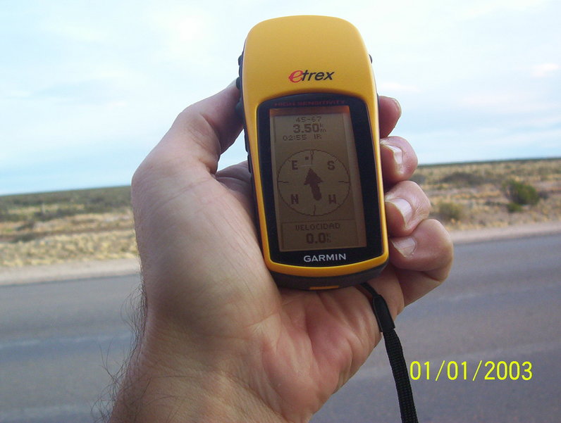 GPS a 3,5 Km de la PC. GPS at 3.5 Km from CP
