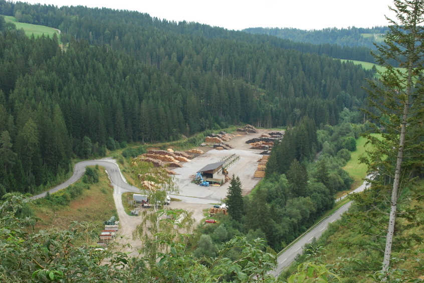 View to the logger company