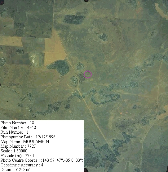 Aerial photo from NSW Dept of Land & Property Information