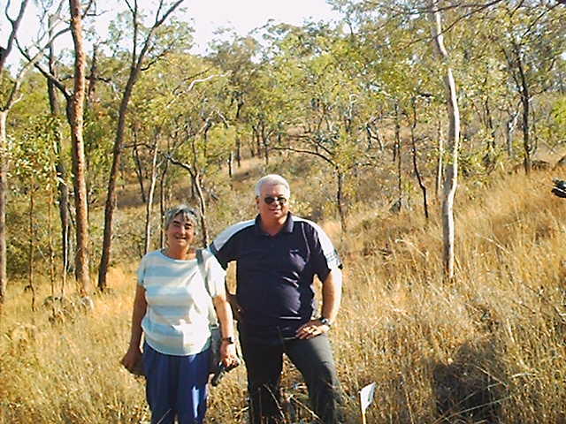 View north with Reg and Grace looking happy.