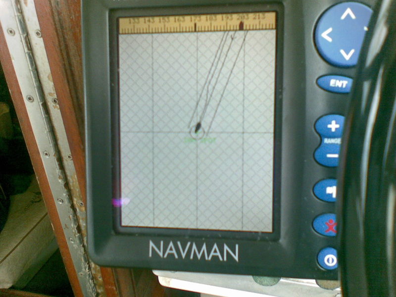 The Navman showing the "Exact Spot".