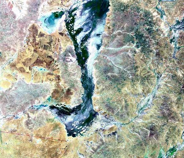 The confluence from space