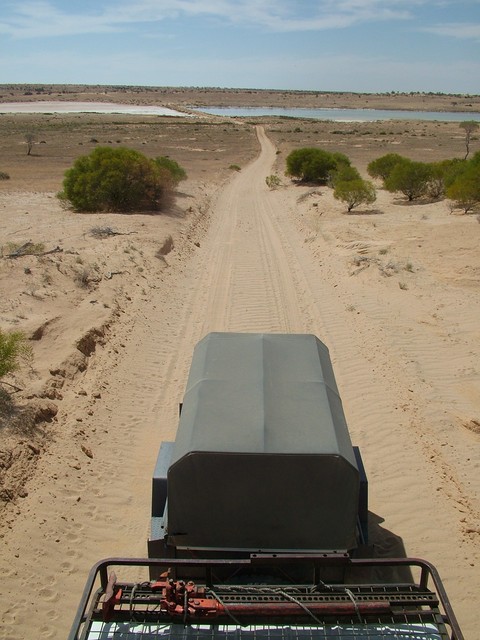 Back south across the dam as seen from the roof rack of the LandCruiser Troopie