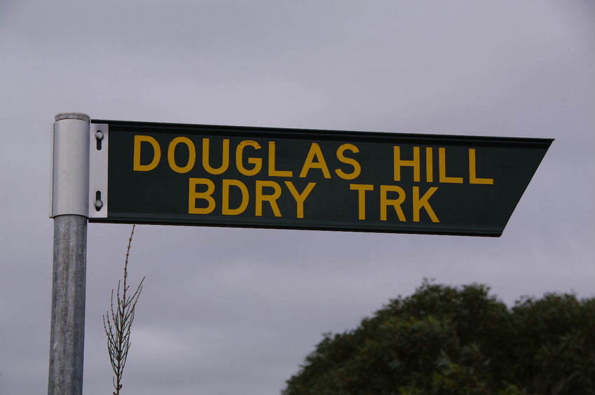We headed due south down the Douglas Hill Bdry Trk