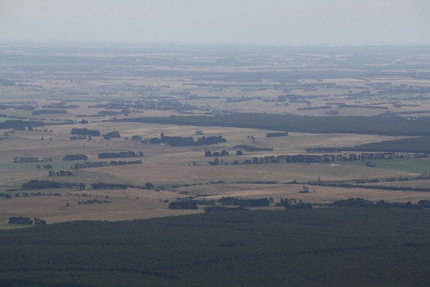 Looking at the Confluence Point from the air at 2000ft 10km away