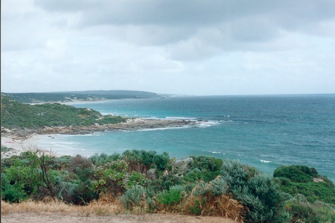 The view seawards from the Marmaduke Point carpark