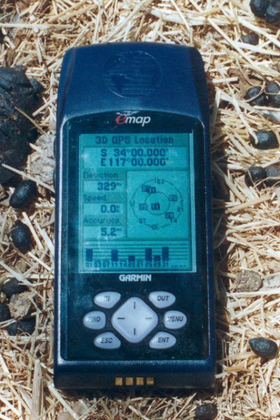 GPS surrounded by sheep and rabbit droppings