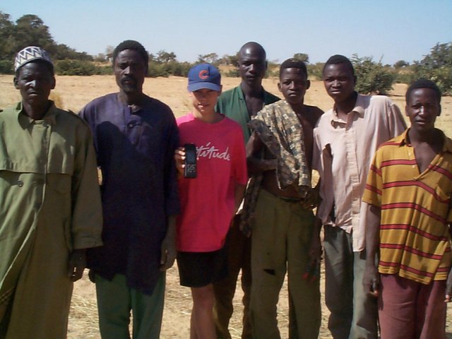 David with some of the men of Pelesambo at the confluence point.