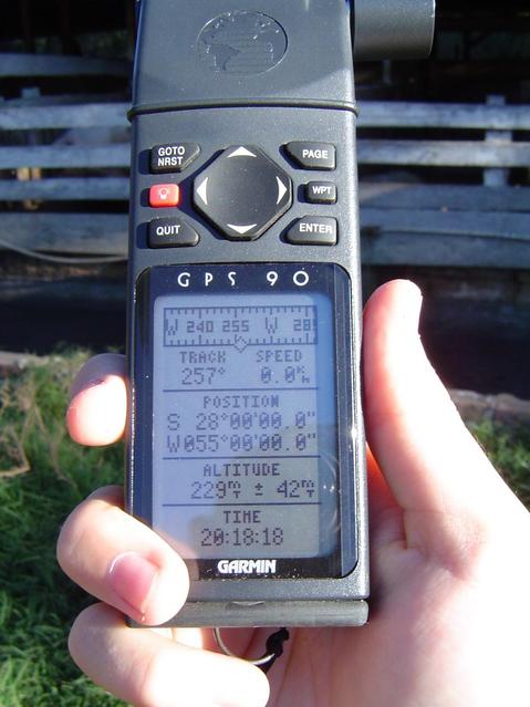 GPS showing CP and altitude of 229m