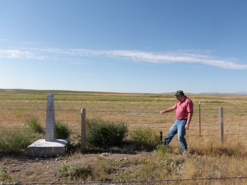 Remington Ranch Manager at the border marker