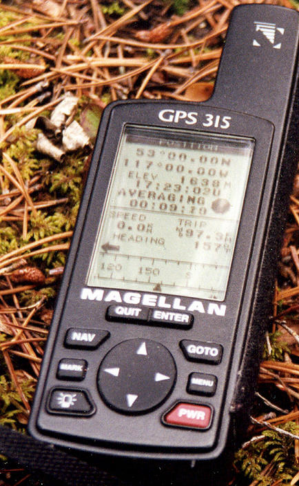 The GPS reading with 9 minutes of averaging