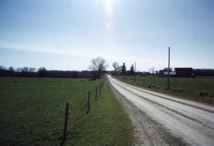 A dirt road in the Hanover countryside