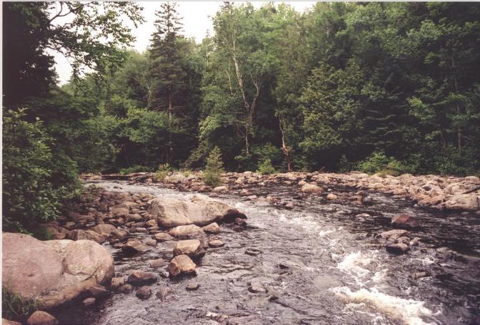 Rapids at one of the portages on the Amable du Fond