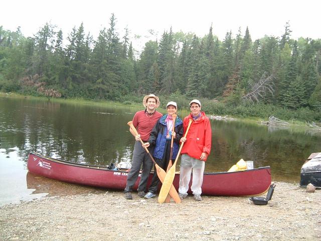Mark, Mira & Steve (L to R) ready to head out onto Kathleen Lake