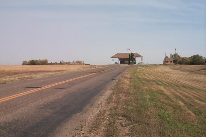 Saskatchewan Highway 47 with Canada Customs.