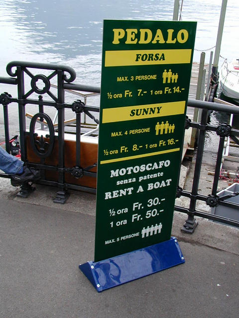 boat rental in Lugano