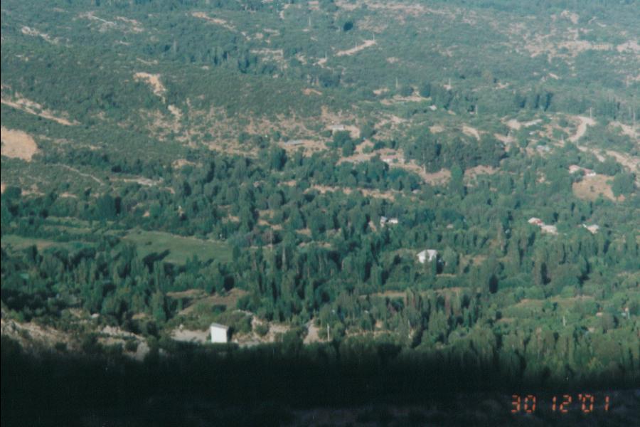 The confluence as seen from the hillside of El Roble