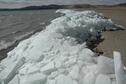 #10: Eastern shore of Namtso lake with piles of ice blocks
