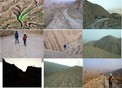 #7: Hiking track; road to the CP; parked here; dried river bed; Jerry climbing up the ravine; Eric on the ridge; Jerry in silhouette; the long ridgeline; Jadelynne on the ridge.