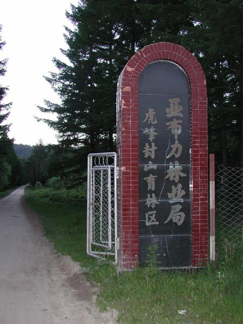 Entrance to the Tiger Peak Forest reserve - the road leading to the CP