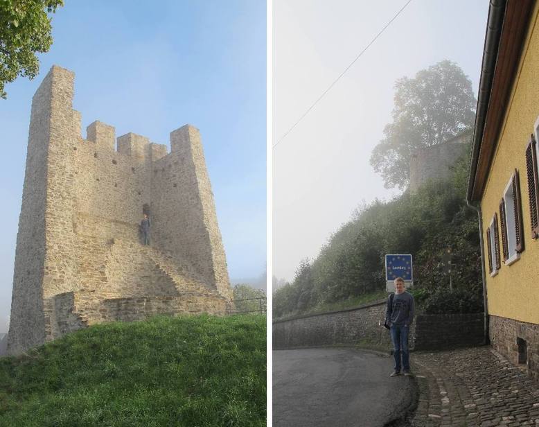 Dasburg Castle And Luxembourg Sign
