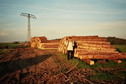 #6: Near the confluence (view towards NE) - a pile of logs