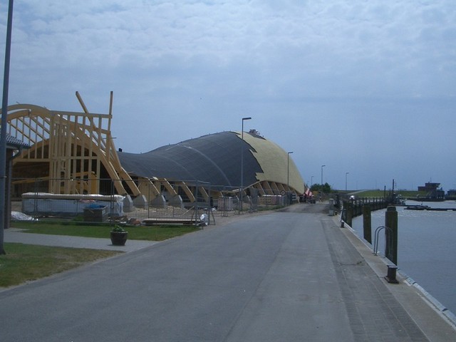 The Whale building under construction.
