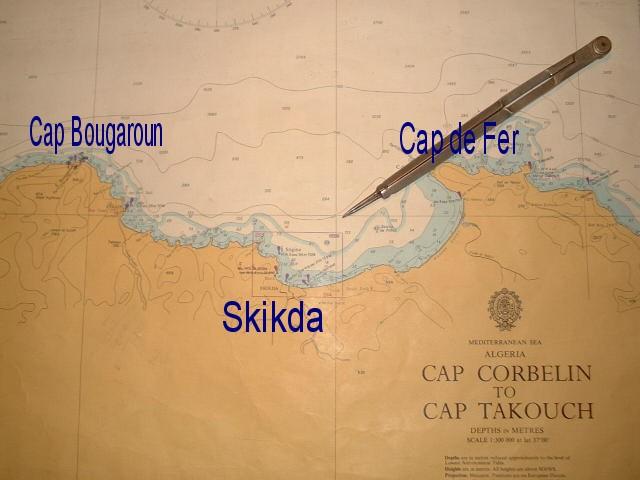 Golfe de Skikda on a British Admiralty chart