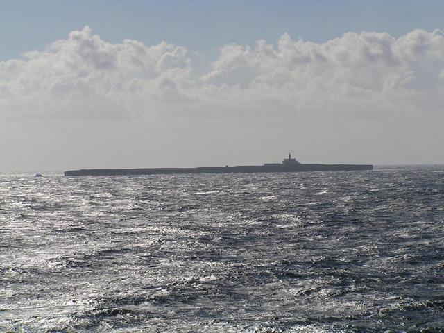 Alborán seen from the West resembles to a huge tanker