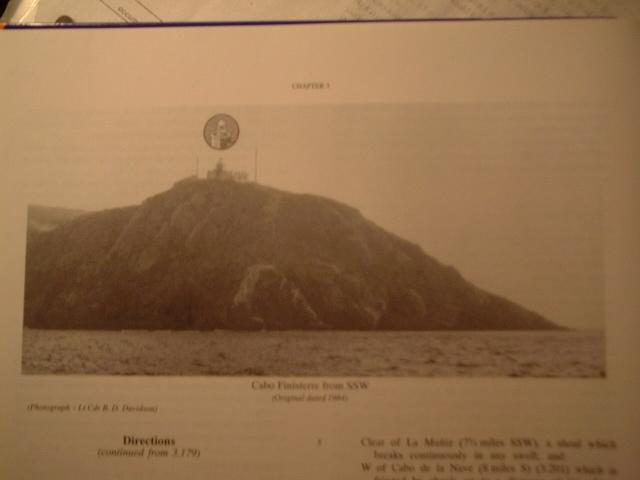 Cabo Finisterre on a photo in the Admiralty's Pilot Book