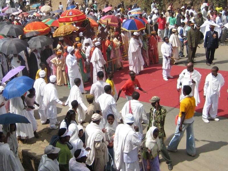 Timkat procession in Gonder