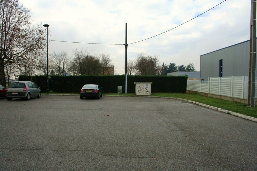 View to the West, the parking
