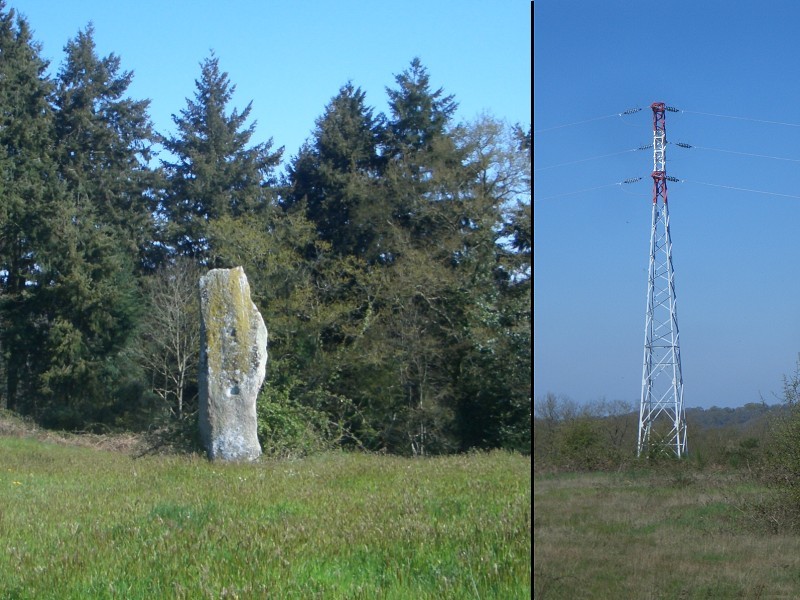 The Menhir & the electricity pole