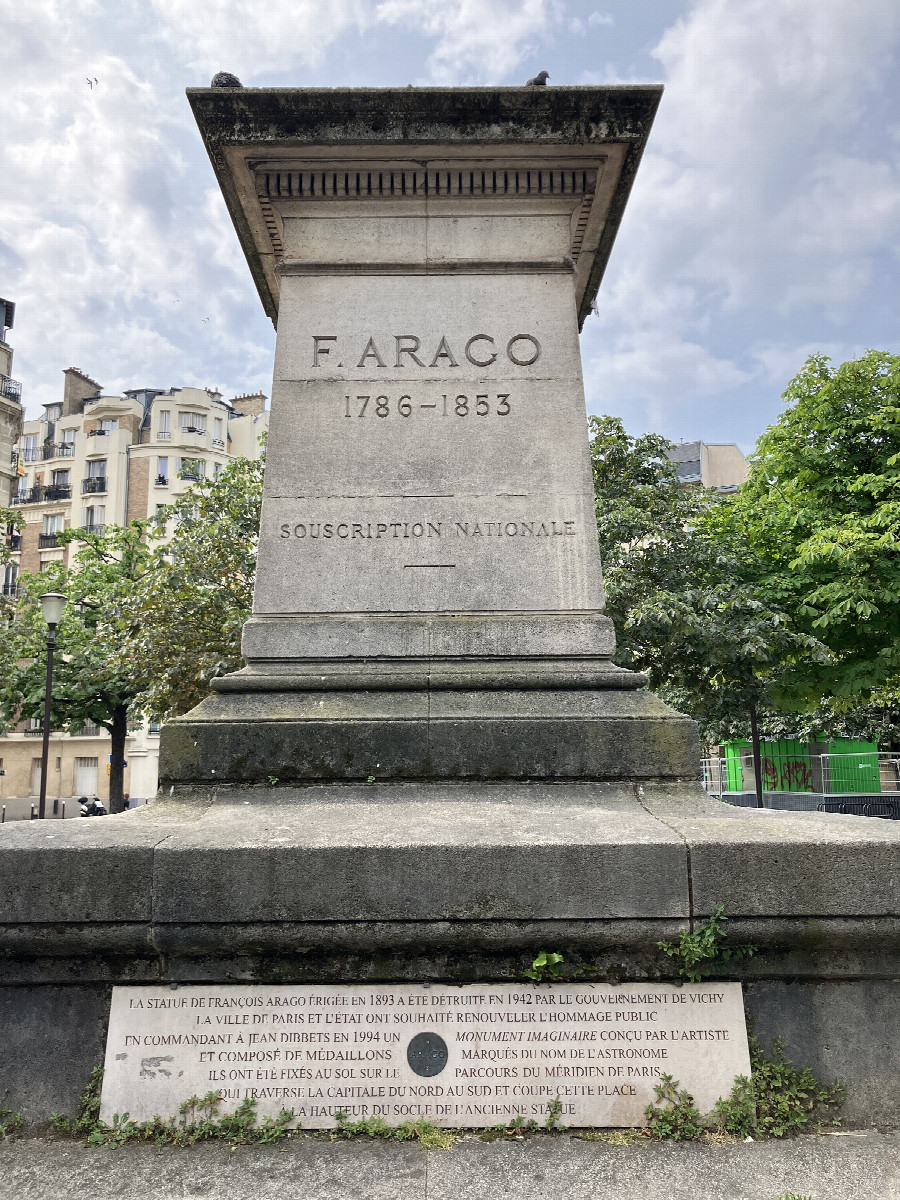 Pedestal of the Arago monument