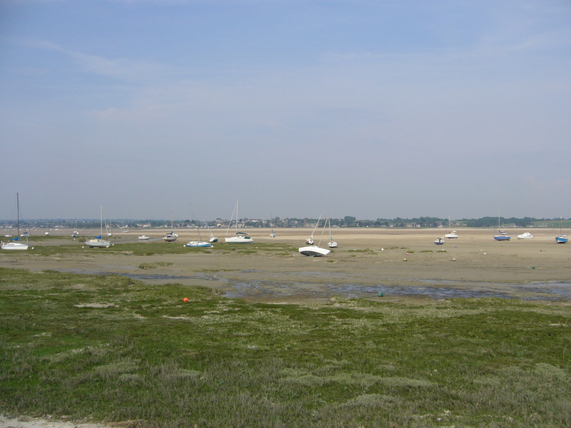 View from Pointe d'Agon to Regnéville (east). It's obviously low tide.