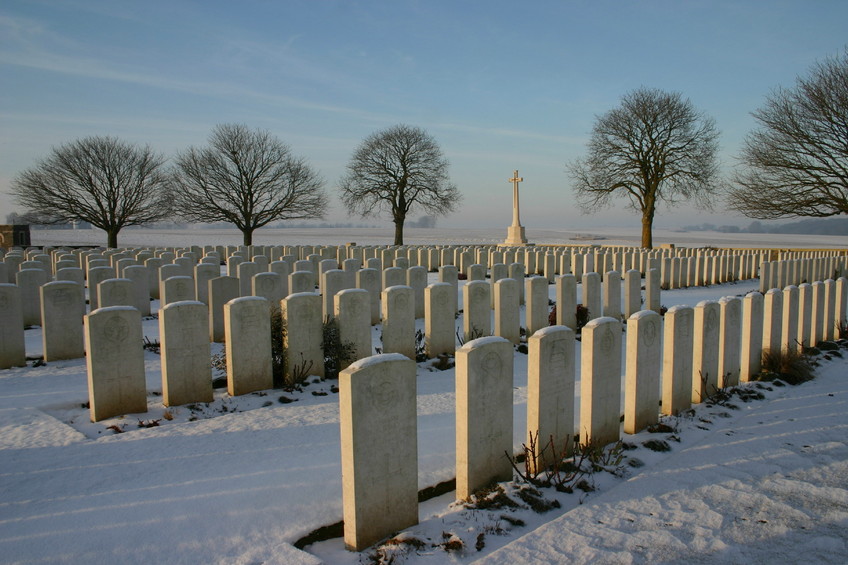 The WWI Rocouigny-Fouancourt Road British cemetery 