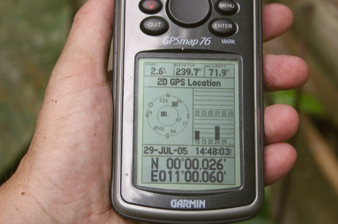 GPS close to the spot