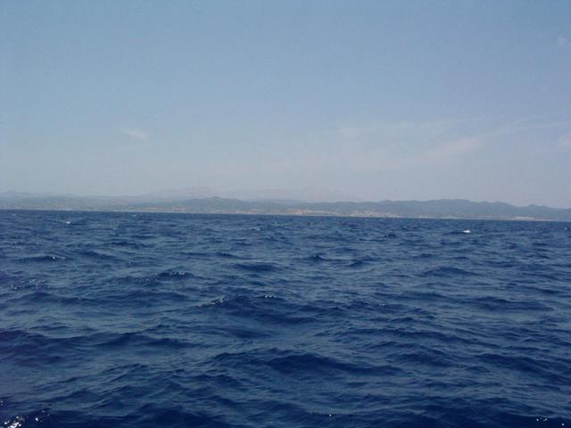 Looking West, towards Rhodes and Kiotari Beach