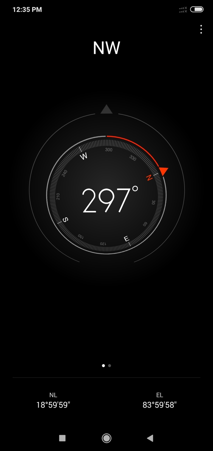 Screenshot of App compass