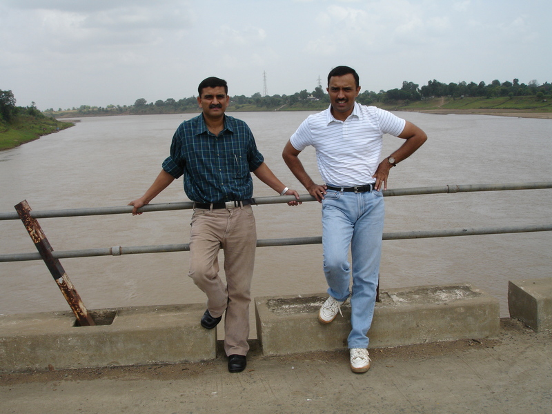 Crossing The River Narmada on the way to The Confluence