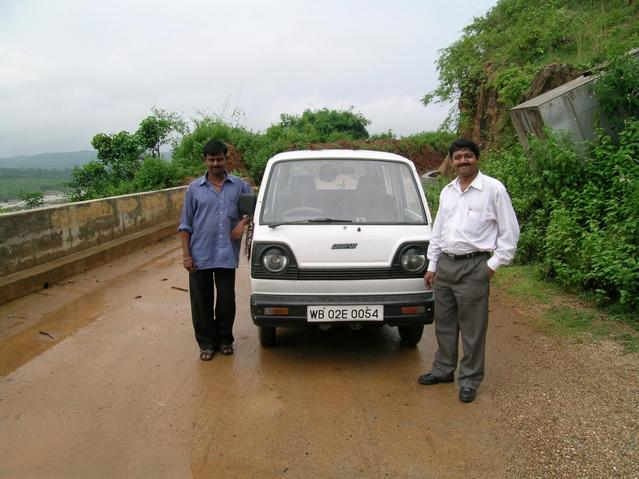Bibhas & our car with the driver