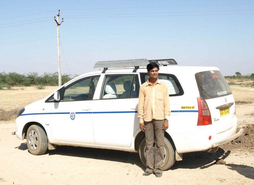Our Intrepid Driver, Atish Kumar, Near The Confluence