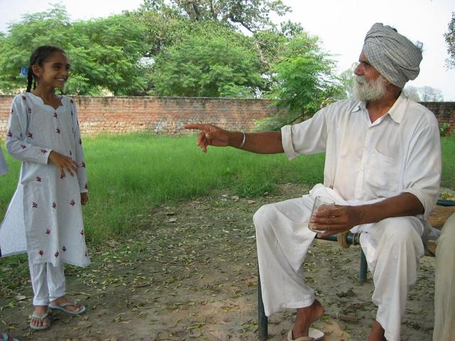 Mr. Singh and his granddaughter