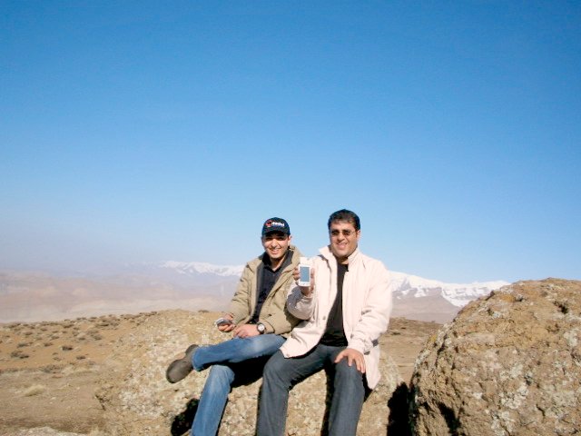 Ahi and Reza, on top of the mountain