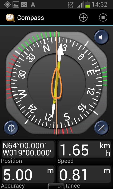 Screenshot of my Android GPS app