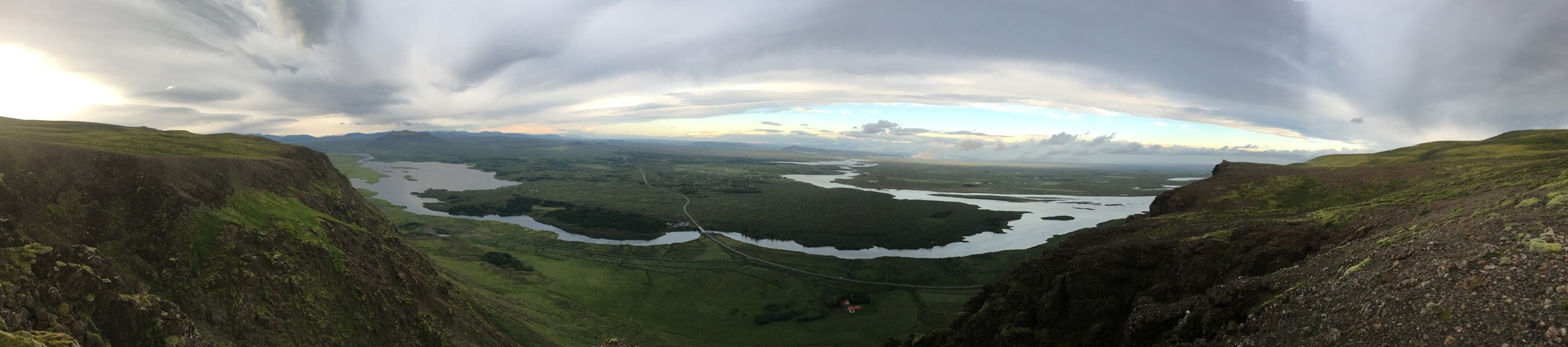 Panoramic view in 80 m distance