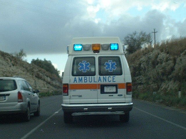 Ambulance encountered on the way