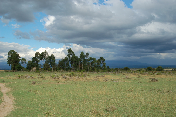 East towards Mt Kenya (in the cloud)